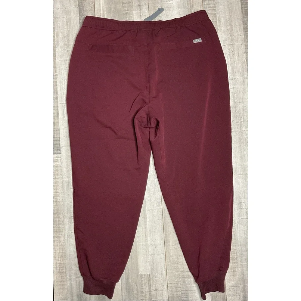 FIGS Mens Burgundy Jogger Scrub Pants Elastic Drawstring‎ Waist MXXSW2004S